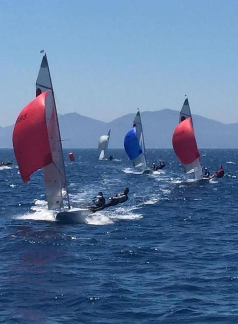 Campionato Italiano Fireball col campo di regata fuori il golfo di Salivoli 