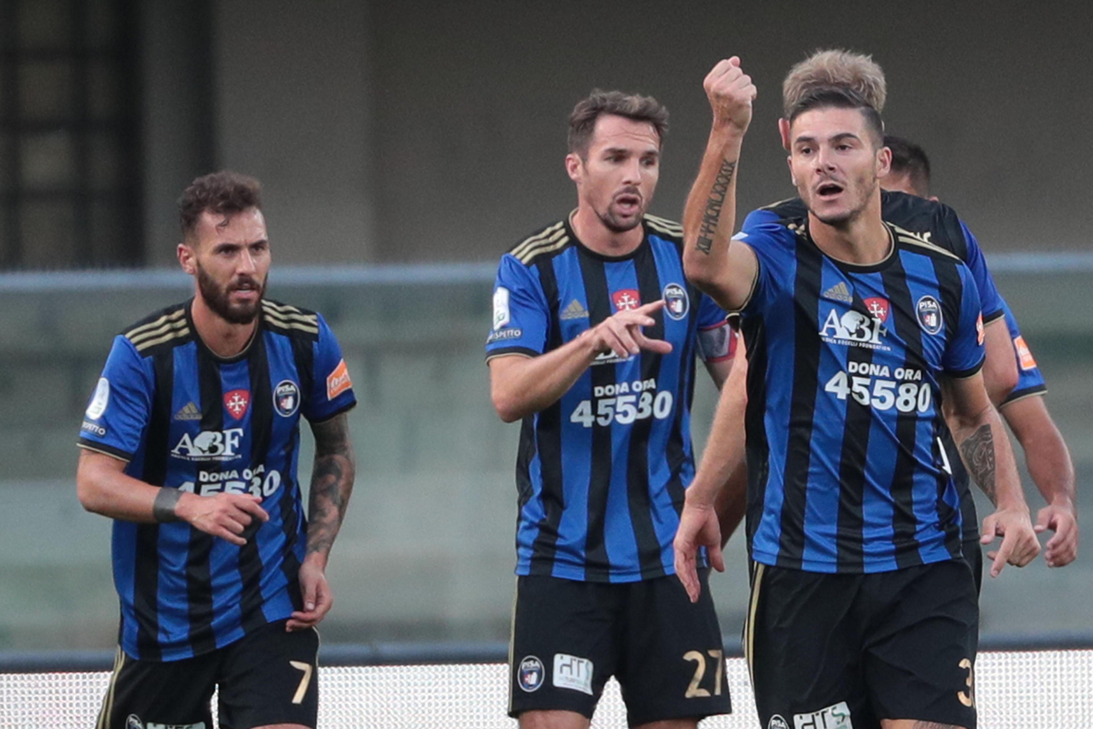 Marconi esulta dopo aver portato in vantaggio i nerazzurri