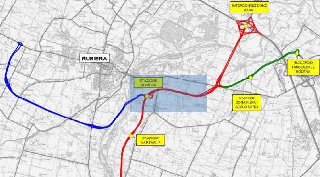 Il progetto della bretella Campogalliano-Sassuolo con la tangenziale di Rubiera