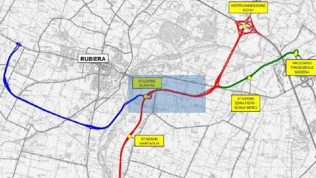 Il progetto della bretella Campogalliano-Sassuolo con la tangenziale di Rubiera