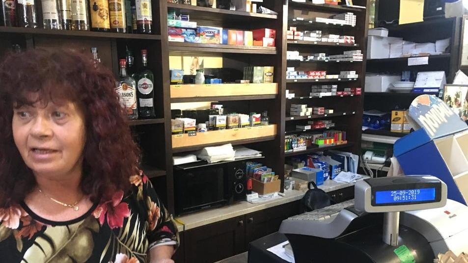 La titolare del bar svaligiato all'interno del locale