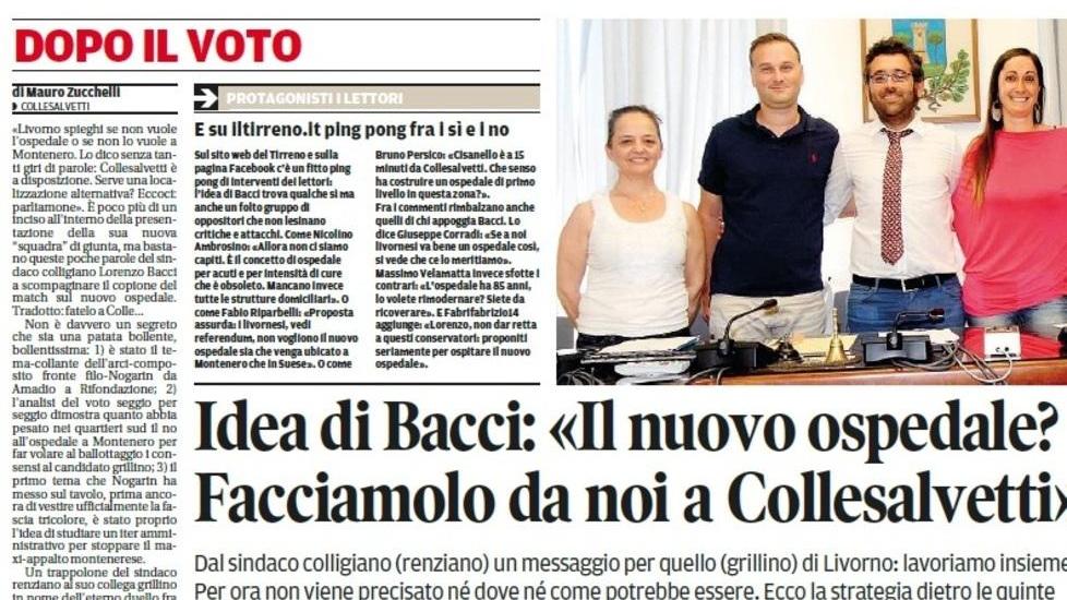 Collesalvetti fa un passo indietro «Sull’ospedale decide Livorno»