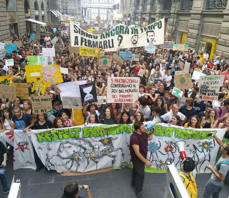 Il corteo a Firenze