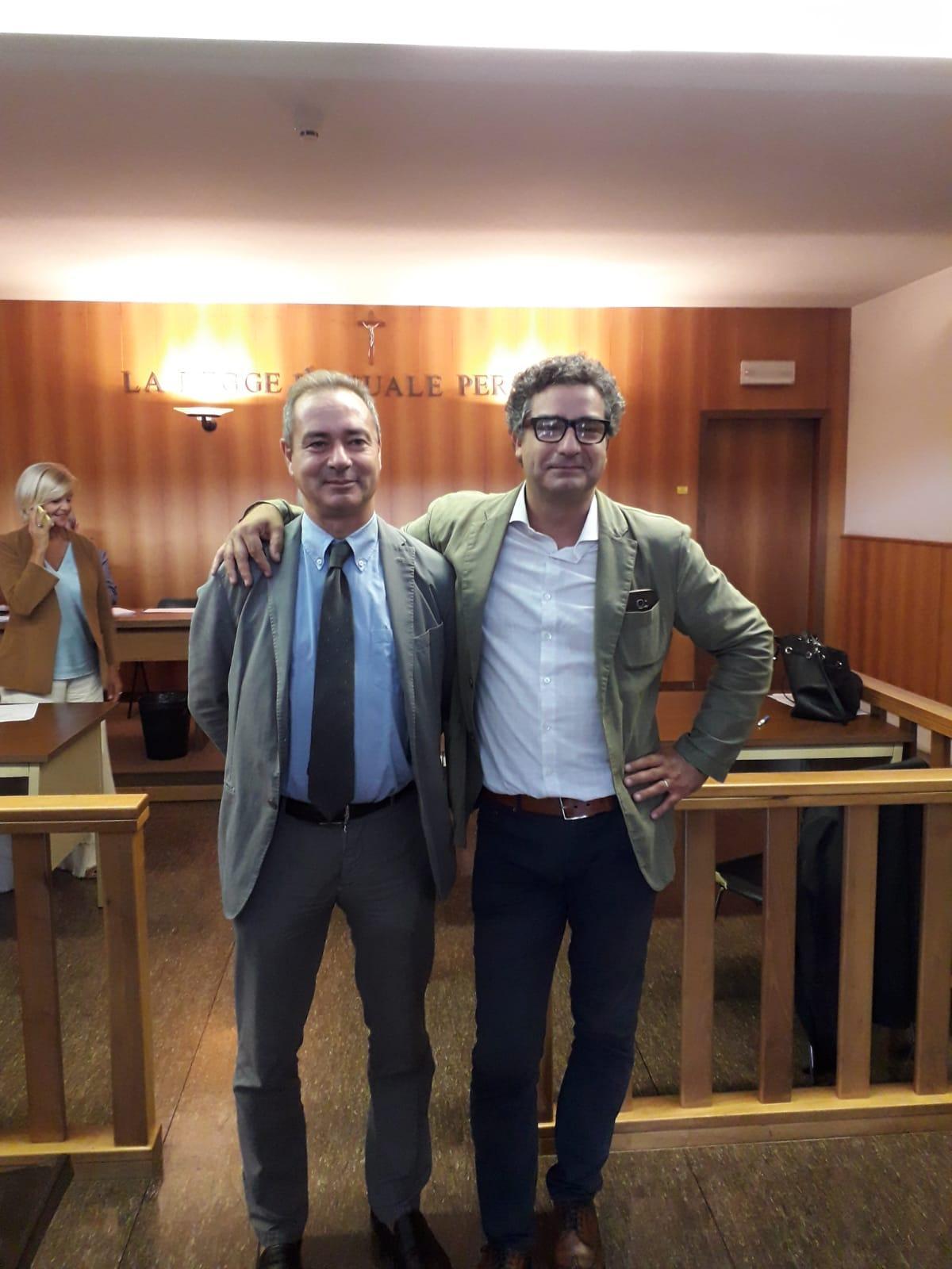 Eugenio Zaffina (ex presidente della Campera penale) e Gabriele Terranova (nuovo presidente della Camera penale di Prato)