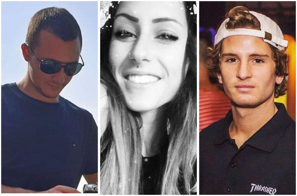 Le tre vittime: Giulio Nali, Miriam Berselli e Manuel Signorini
