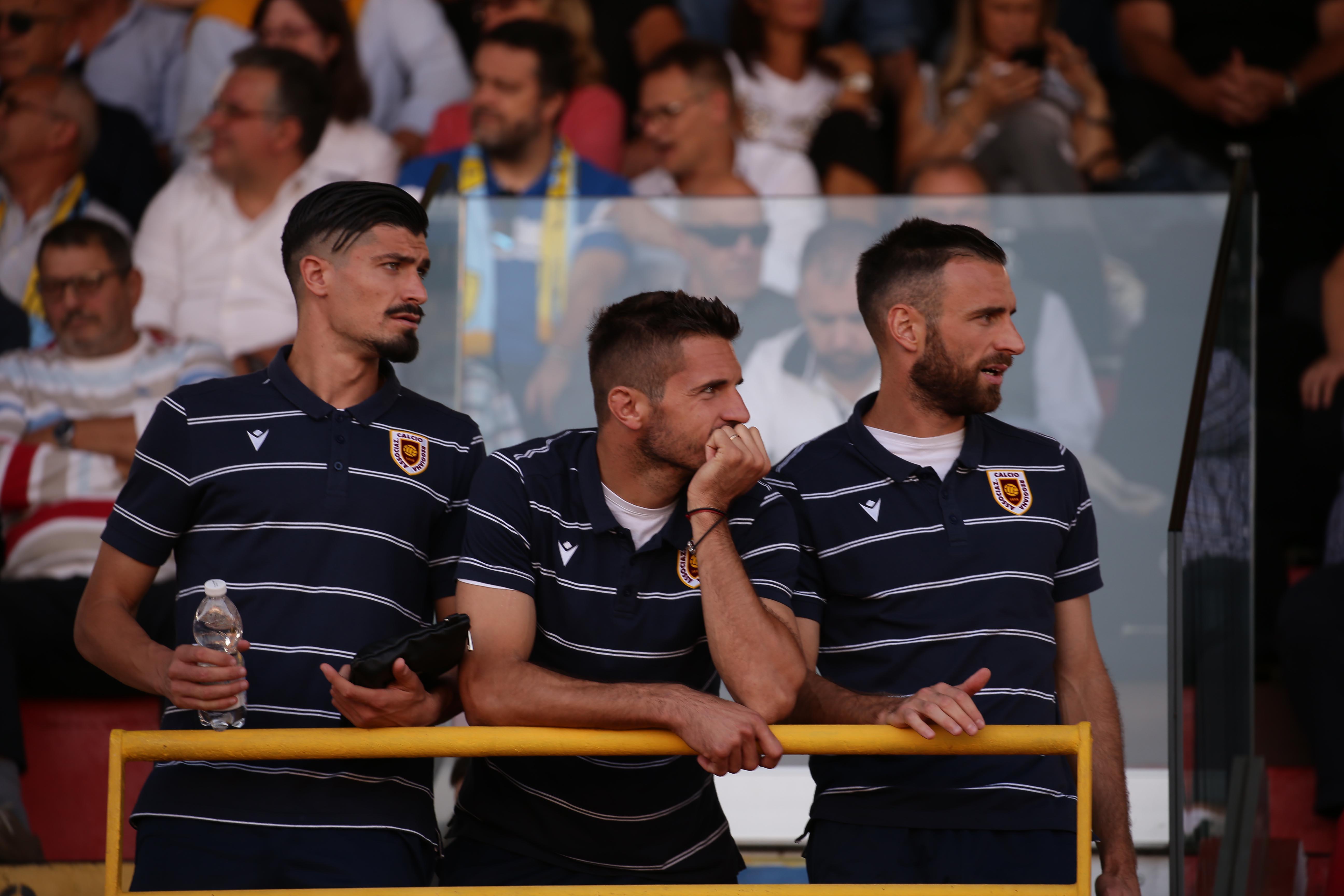 Gli infortunati Varone, Marchi e Scappini in tribuna