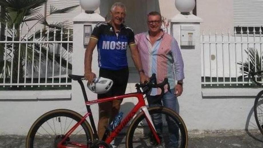 Pedalata da record in compagnia di Moser «Tornerò di sicuro»