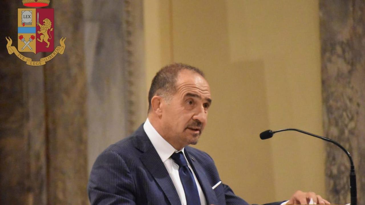 Il questore durante le celebrazioni