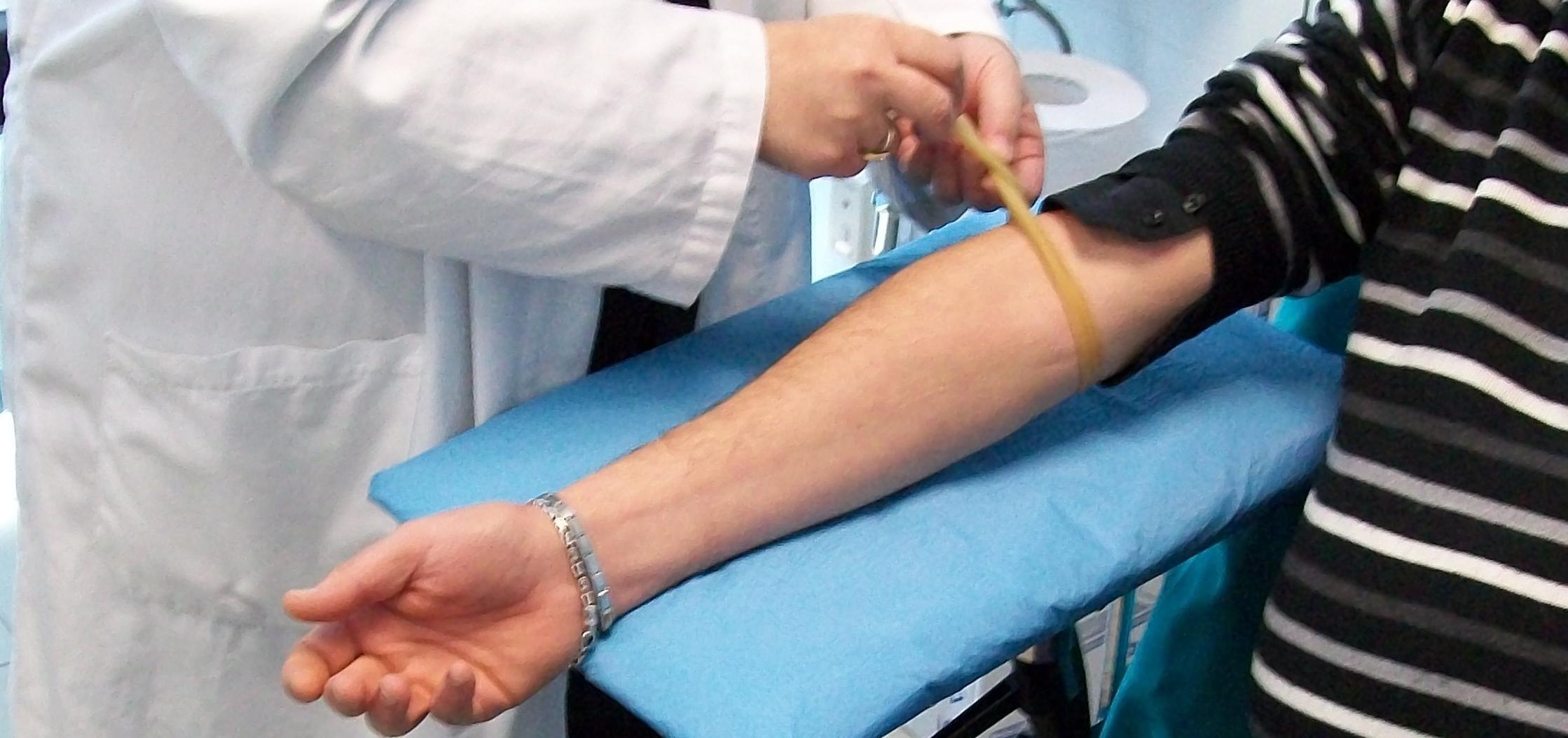 Un prelievo di sangue