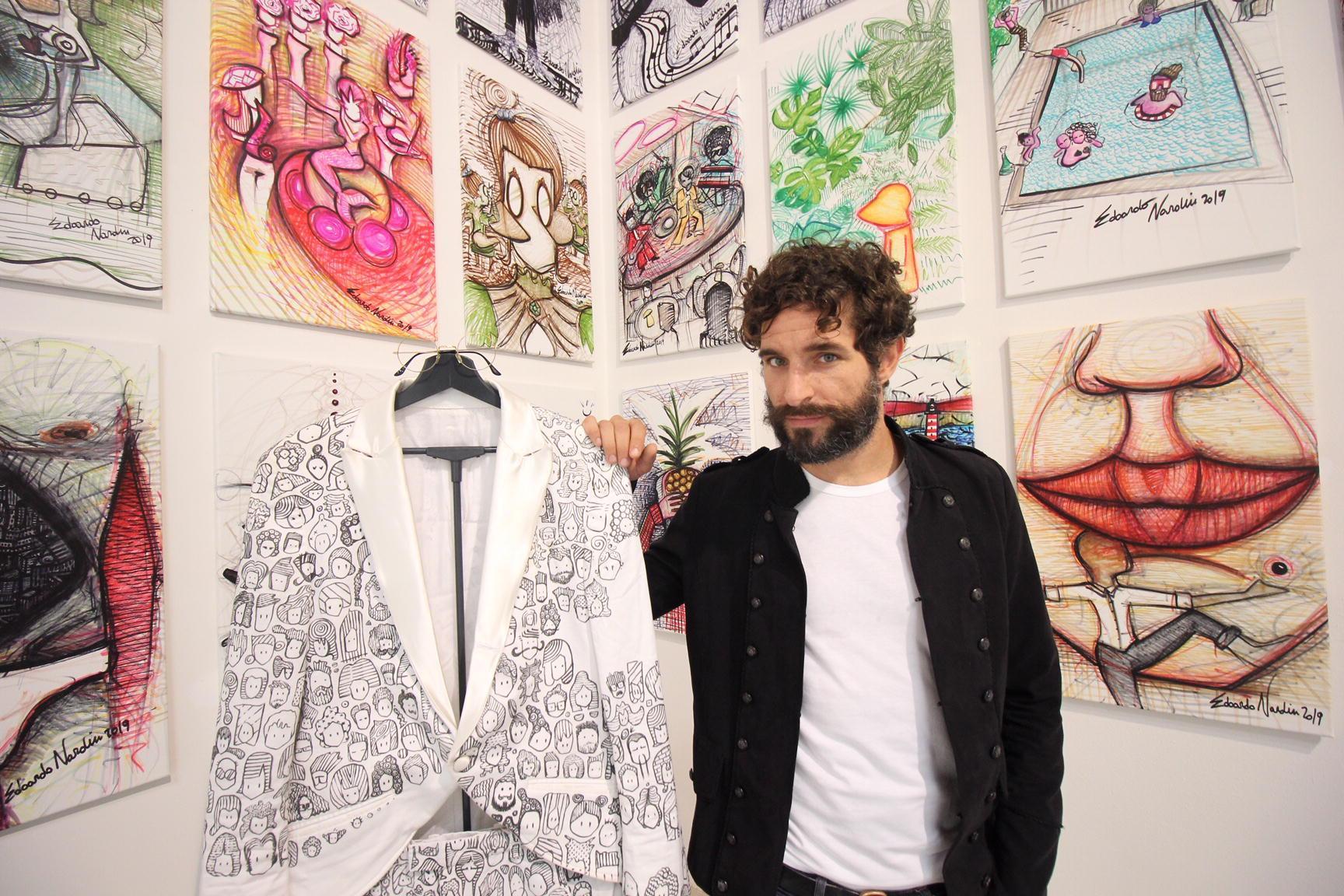 L'artista Edoardo Nardin (foto Batavia)