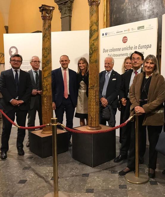 Restaurate le colonne del teatrino di Elisa 