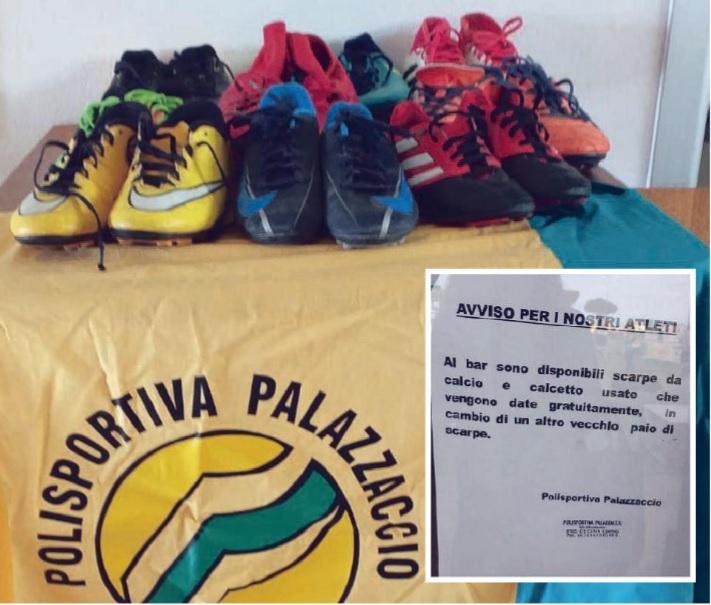 Il baratto delle scarpe da calcio fa tutti felici:i piedi dei bambini e le tasche dei genitori 