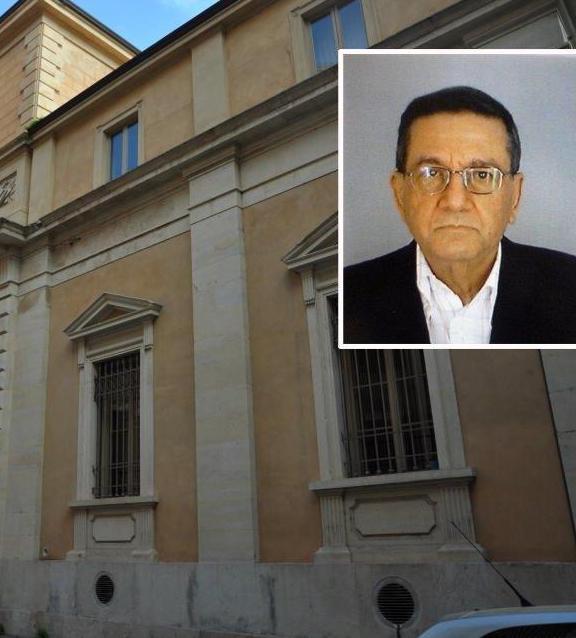 L’edificio che ospita la Procura della Repubblica e nel riquadro il notaio Paolo Siciliani