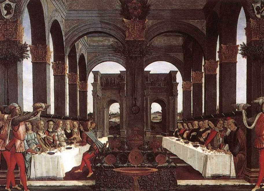 Sandro Botticelli, Banchetto di nozze (Nastagio degli Onesti), 1483