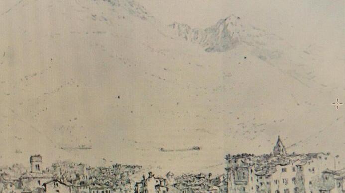 Una panoramica di Carrara tratta dall’edizione del 12 marzo 1887 del  “The Graphic Magazine”