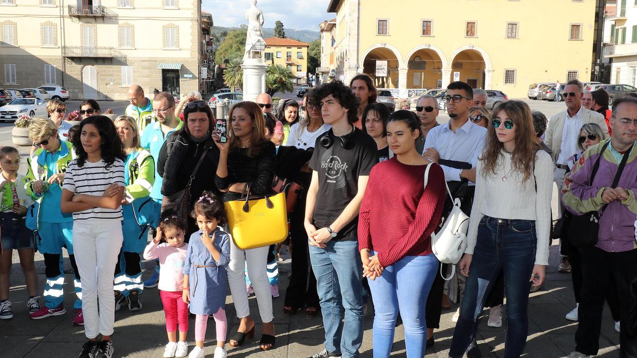 L'iniziativa in piazza Giusti a Monsummano (Foto Paolo Nucci)