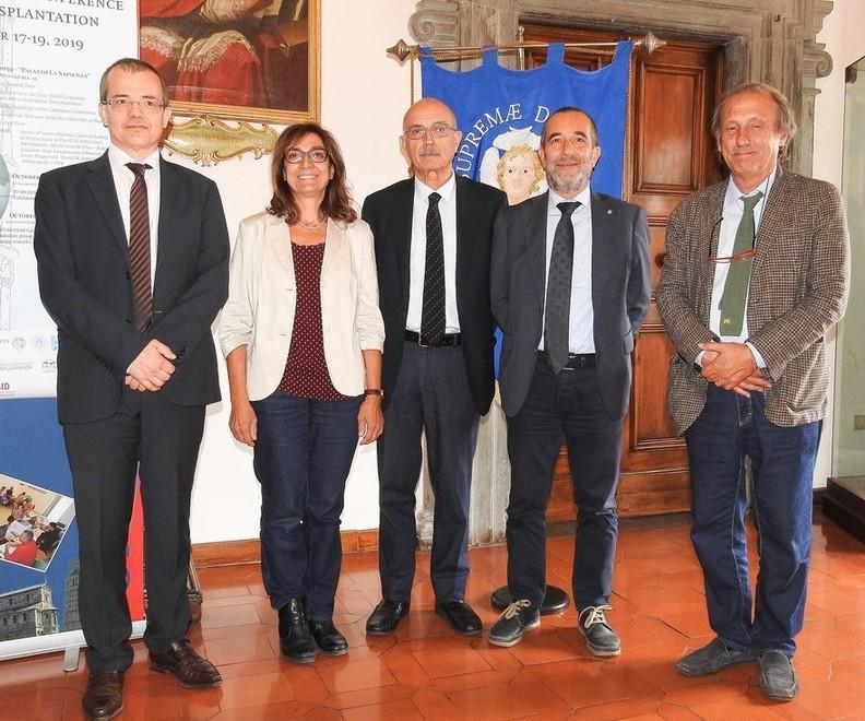 Da sinistra: Ugo Boggi, Luciana Dente, Cluadio Pugelli, Paolo Mancarella e Alberto Castelli