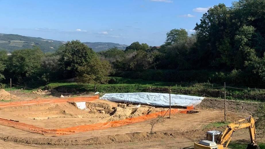 L'area di scavo dell'anfiteatro romano a Volterra