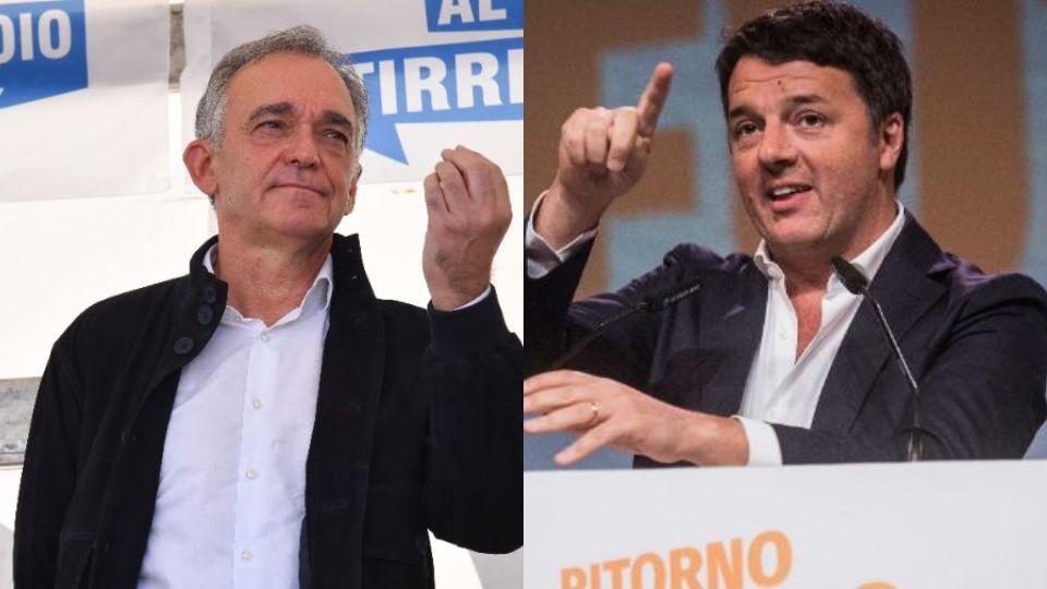 Enrico Rossi e Matteo Renzi alla Leopolda del 2018