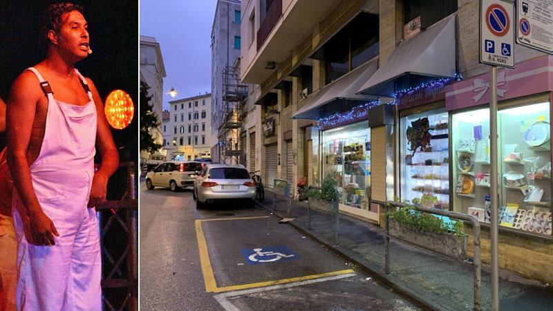 Youness Bouziane, 47 anni, durante uno spettacolo teatrale e il parcheggio dov’è avvenuta l’aggressione