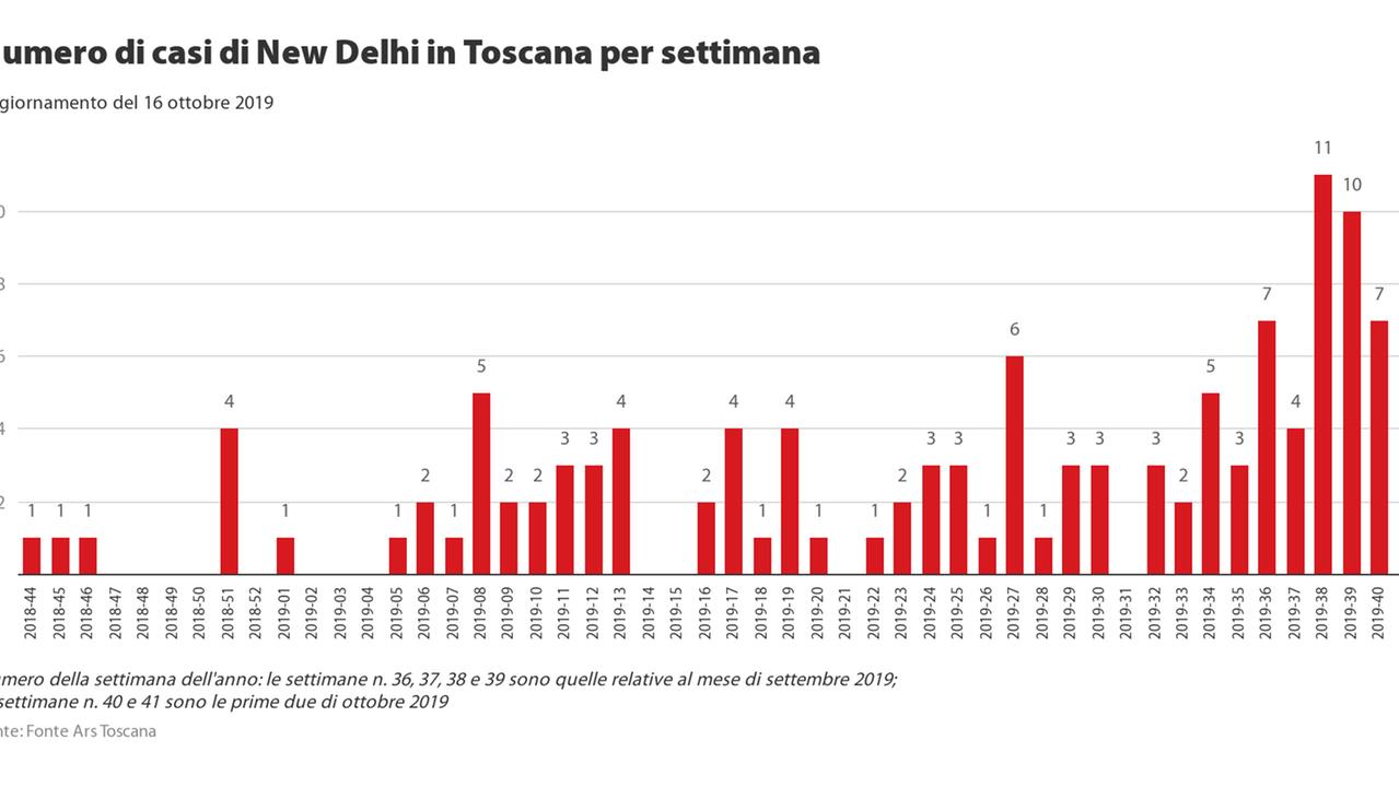 Superbatterio New Delhi, salgono a 122 i casi in Toscana