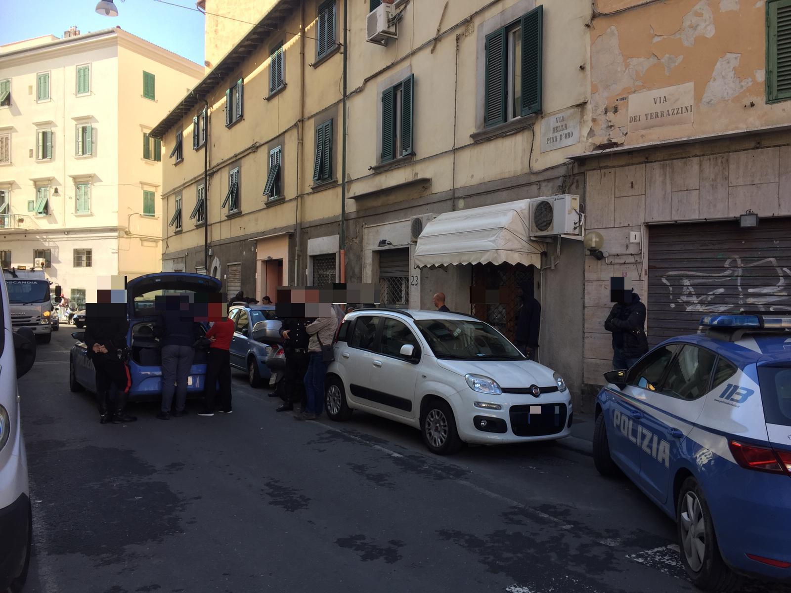 L'intervento in via della Pina d'Oro