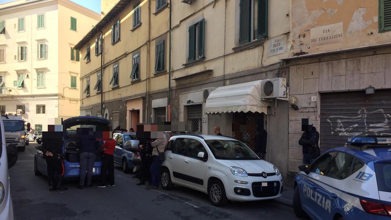 L'intervento in via della Pina d'Oro