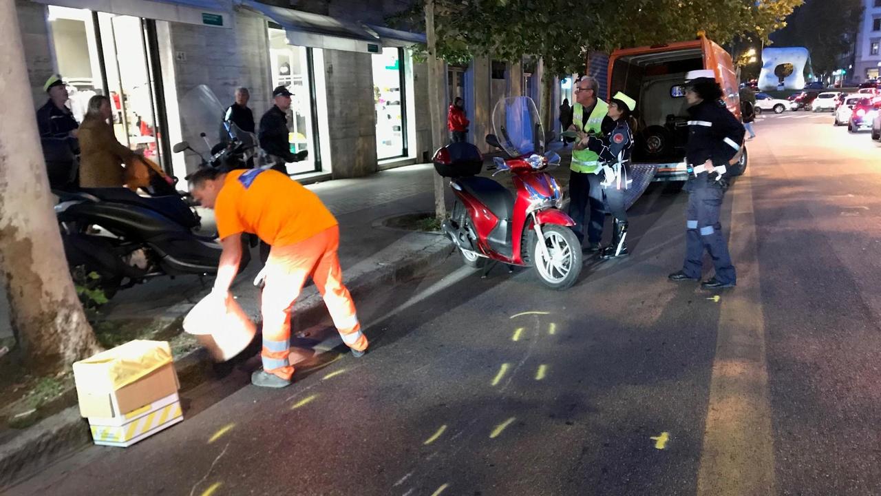 I rilievi dopo l'incidente (foto Batavia)
