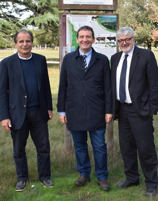 Il prefetto Castaldo in visita al Parco e alla villa del Gombo