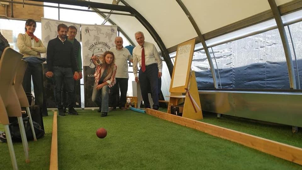 Il campo di bocce del nuovo Edu-Sport dell'Anffas