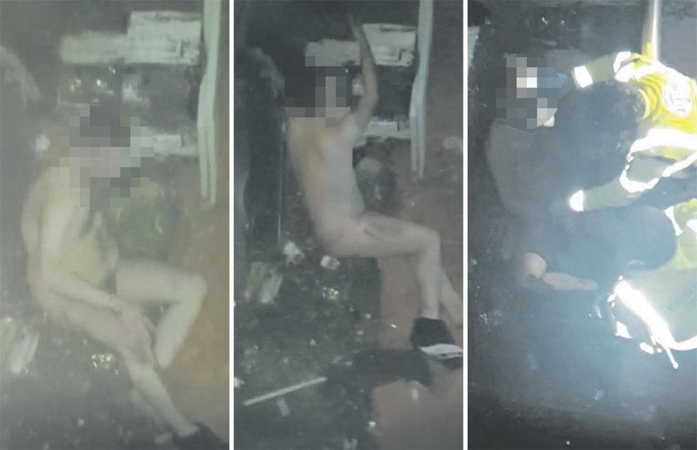 Tre fotogrammi ripresi dal video impietoso girato davanti al Mind una settimana prima del dramma