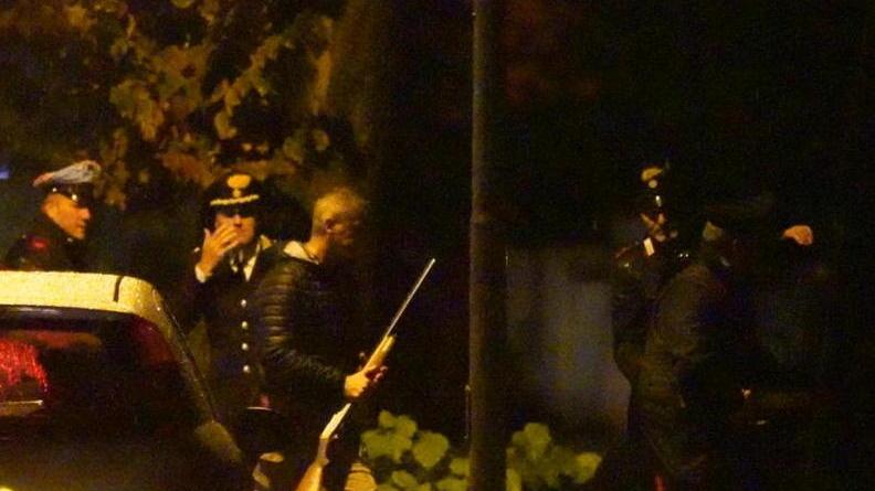 Il fucile sequestrato
