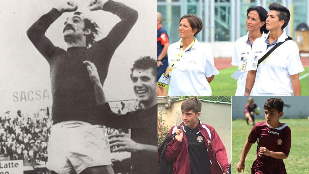 Le tre figlie allo stadio per il derby, il nipote a bordo campo: è la storia amaranto della famiglia Vitulano 