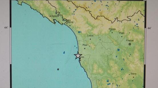 Terremoto a Livorno di magnitudo 2.5 l’epicentro in mare al largo di Tirrenia