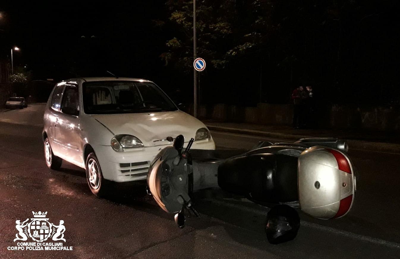 Cagliari, auto contro moto: in ospedale un 54enne di Selargius