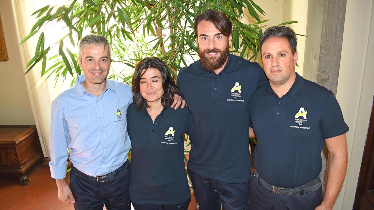 Foto di gruppo per i quattro ispettori