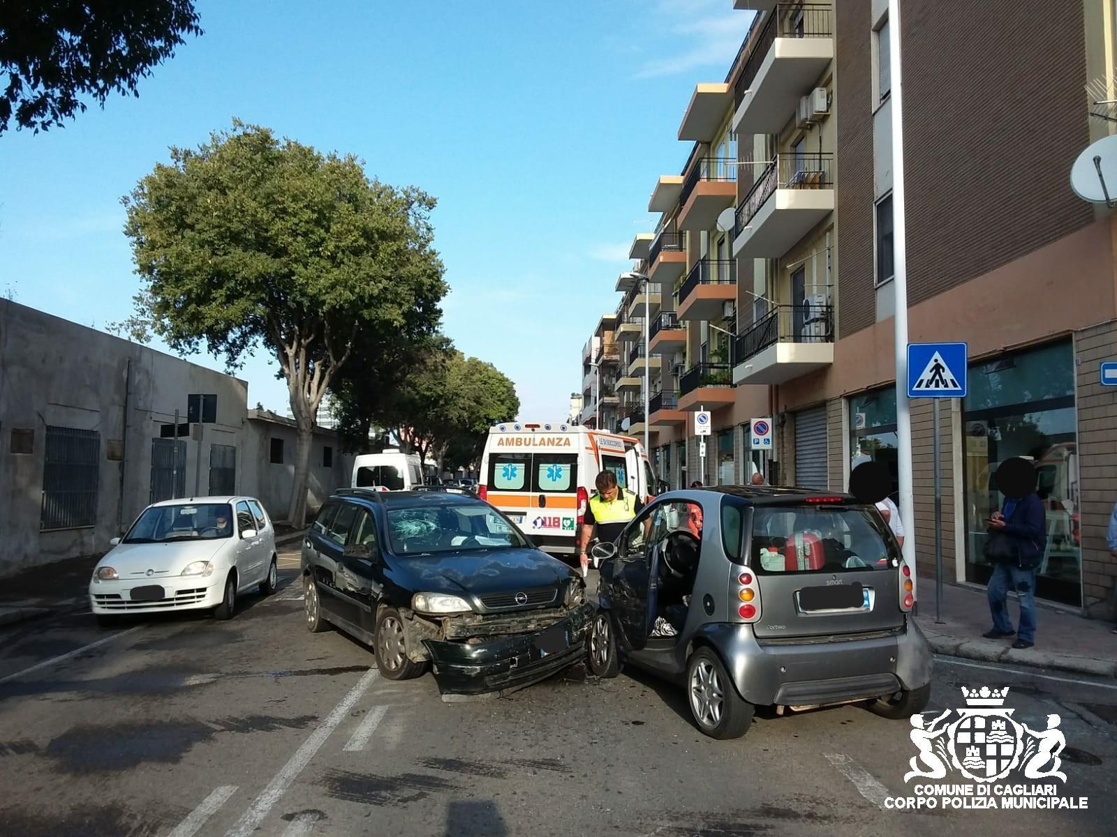 L'incidente stradale a Sant'Avendrace