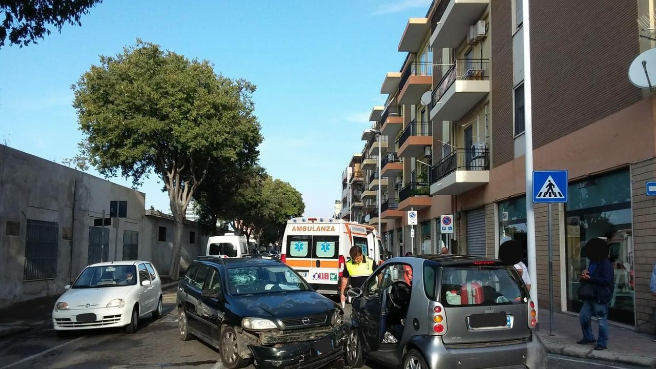L'incidente stradale a Sant'Avendrace