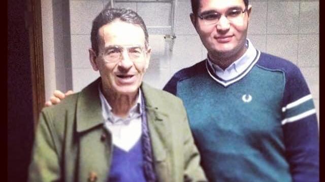 Il professore Renato Urbani insieme ad Andrea Poggianti, ex studente ed ora avvocato e consigliere comunale