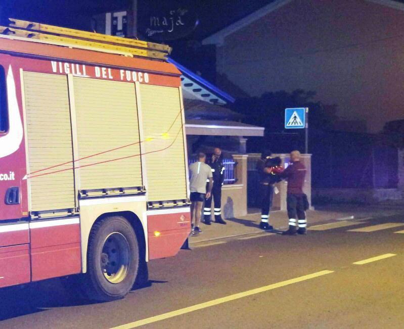 I vigili del fuoco sul posto