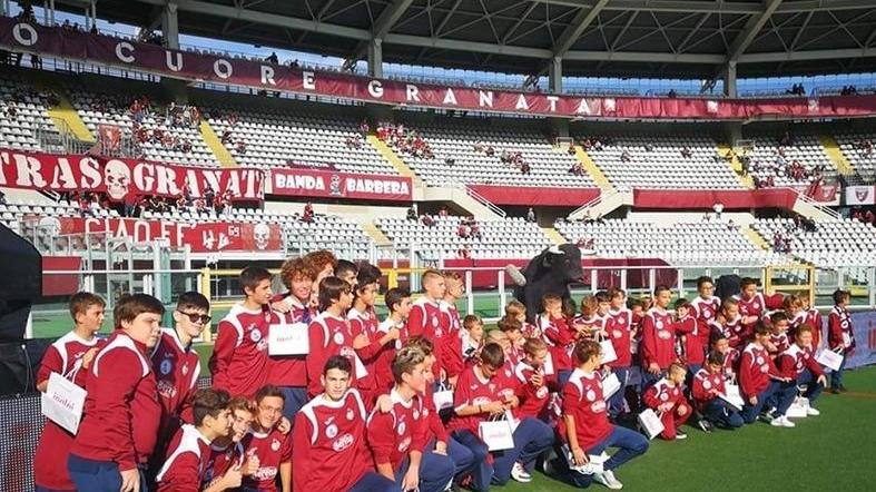 I baby calciatori sfilano a Torino
