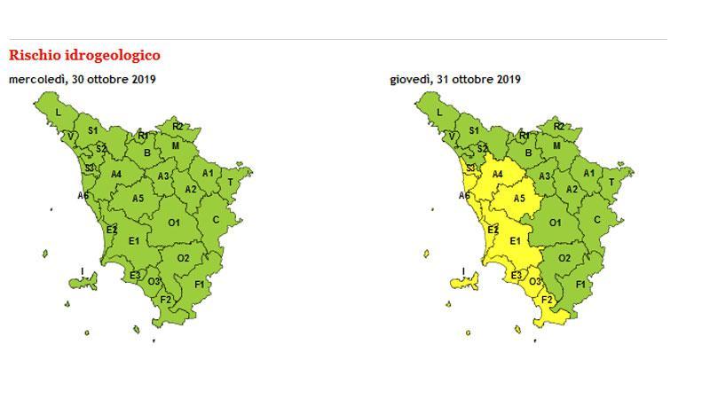 Maltempo, codice giallo per temporali sulla costa