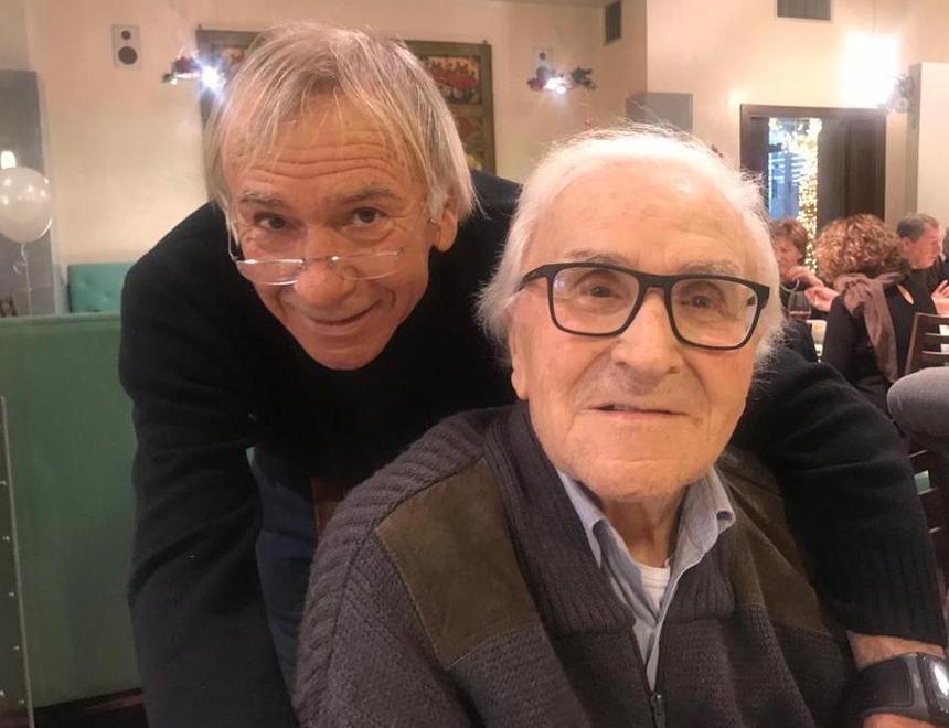 Eutimio Vecchi assieme al figlio Villiam