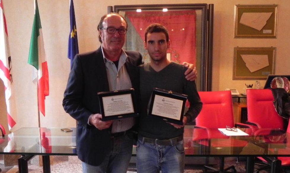 Il Comune di Ponsacco premia Stefano Scarselli e il golden boy Gradassi 