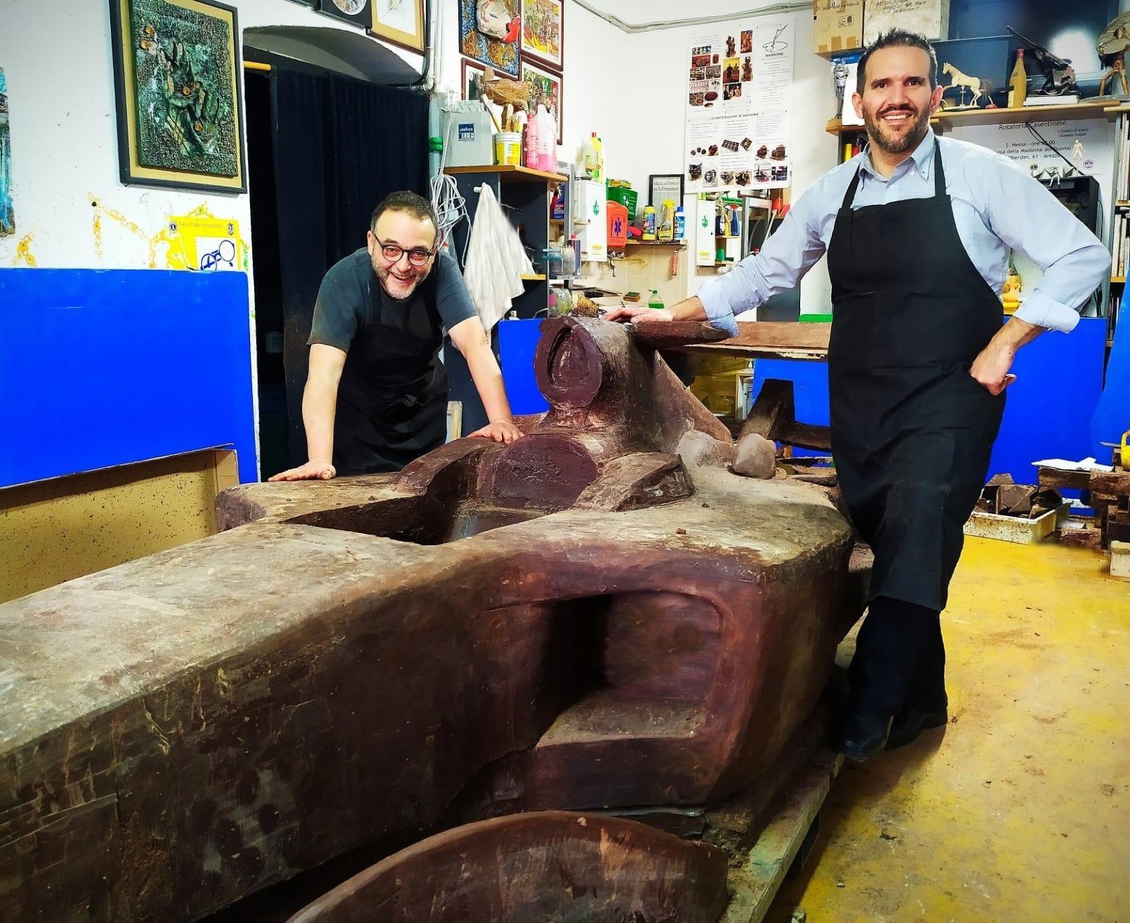 «Ottocento ore di lavoro per  portare a Modena la F2004 l’auto di Schumacher ma tutta di cioccolato» 