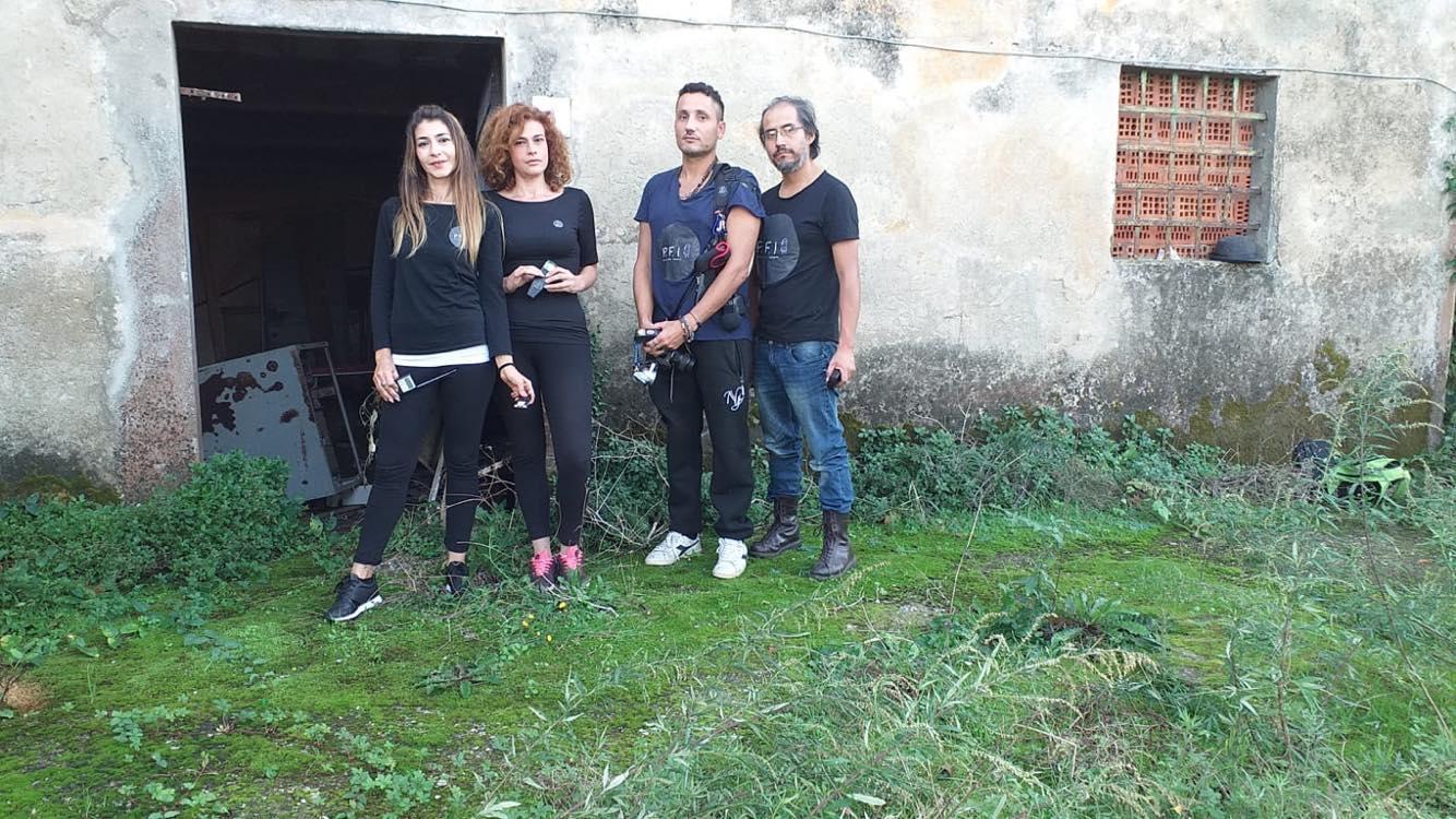 Da sinistra: Letizia Mangiapane, Tania Rigolon, Marzio Bugossi, Oscar Vera Chaparro "Paranormal fobia investigation"