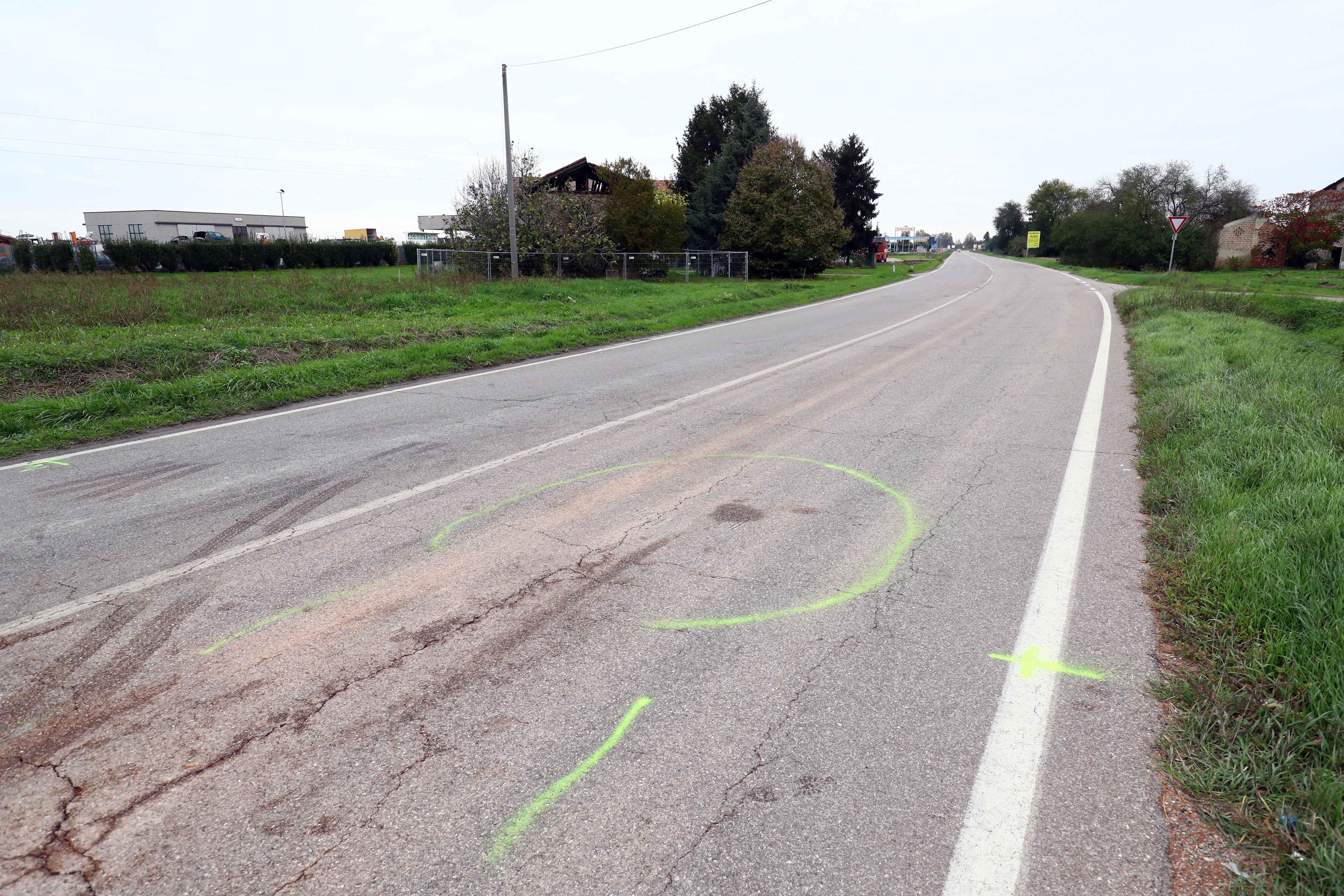 Il luogo dell'incidente mortale, in via Modena a Cento