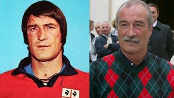 Albertosi con la maglia del Cagliari e in un'immagine più recente