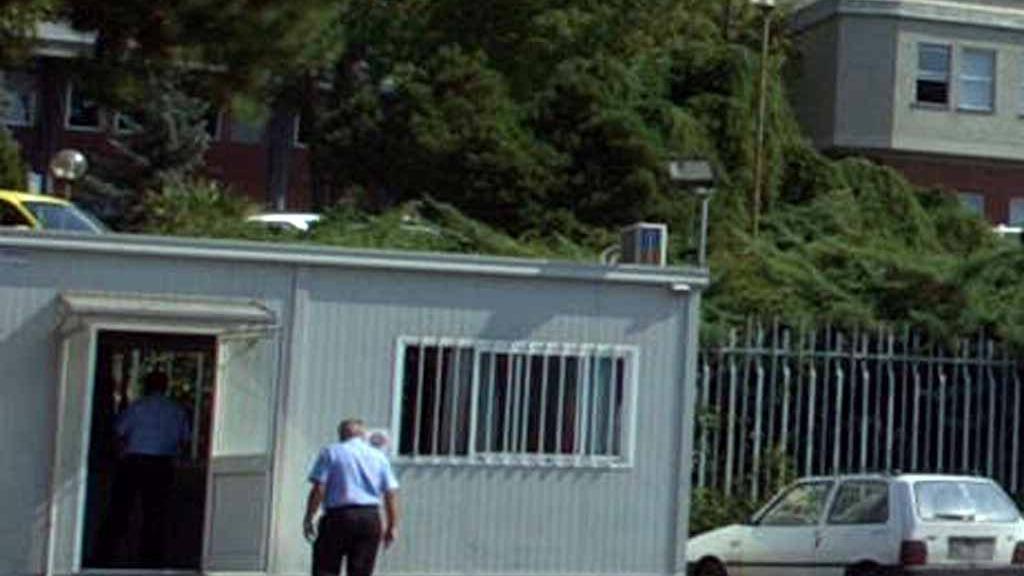 Il casotto container che ospita gli autisti della Ctt Nord
