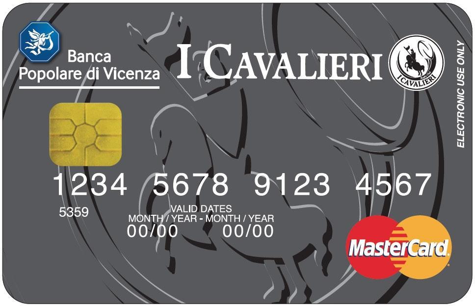 Carta prepagata della Bpvi dedicata ai Cavalieri Prato 
